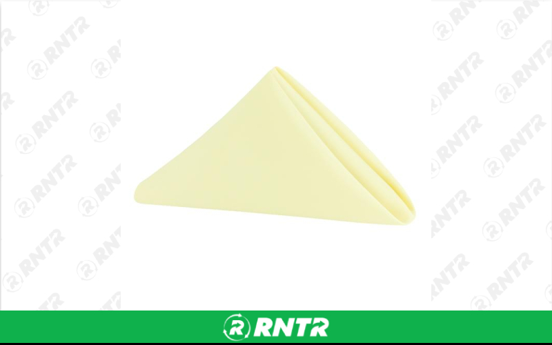 Generic Napkin Polyester (Pastel Yellow) – For rent in indianapolis, indiana – Ace Party Rental | RNTR.com – Image 1