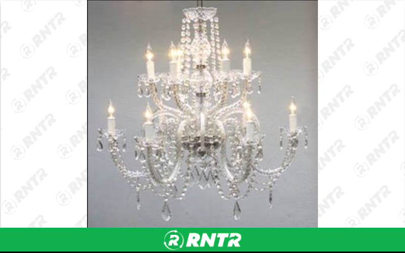 Generic *(NEW!) Double Tier Murano Crystal Chandelier – For rent in indianapolis, indiana – Ace Party Rental | RNTR.com – Image 1
