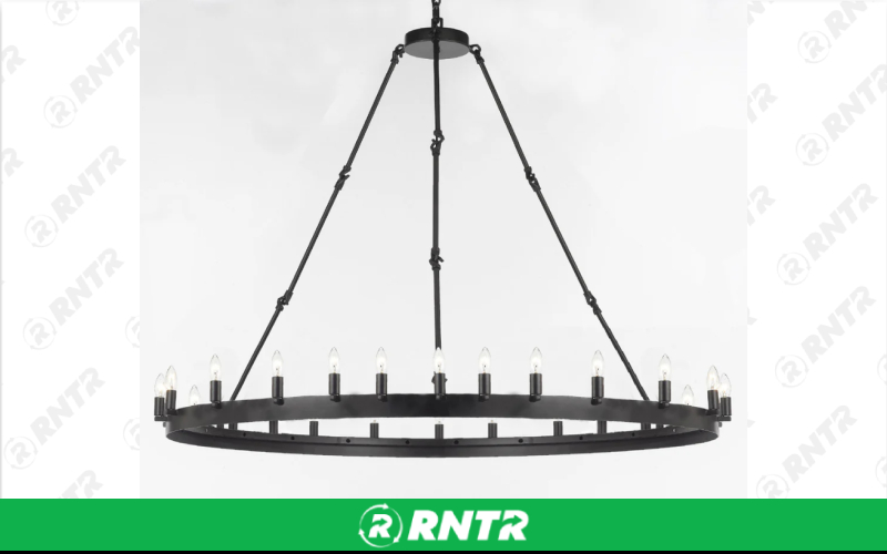 Generic *(NEW!) Wrought Iron Ring Chandelier – For rent in Indianapolis, Indiana – Ace Party Rental | RNTR.com – Image 2 of 2