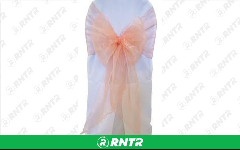 Generic Organza Sash (Peach) – For rent in indianapolis, indiana – Ace Party Rental | RNTR.com – Image 1