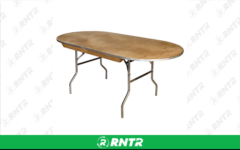 Generic Oval Table - 8' x 42 – For rent in south-hackensack, new-jersey – Rentastic Party Rental | RNTR.com – Image 1