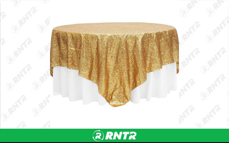 Generic Overlay Sequin (Gold) (L674) – For rent in indianapolis, indiana – Ace Party Rental | RNTR.com – Image 1