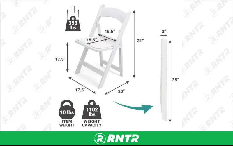Generic *Padded Folding Chair (Mahogany) – For rent in indianapolis, indiana – Ace Party Rental | RNTR.com – Image 1