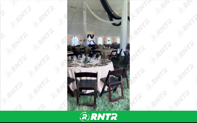 Generic *Padded Folding Chair (Mahogany) – For rent in Indianapolis, Indiana – Ace Party Rental | RNTR.com – Image 3 of 3