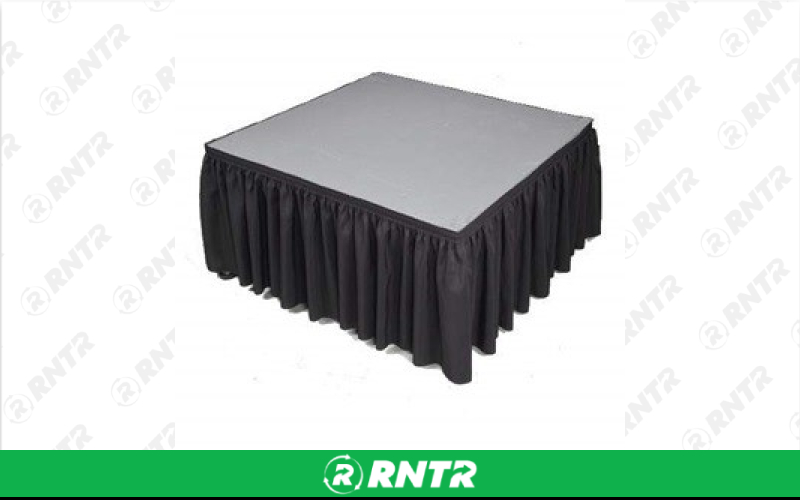 Generic Platform Stage Skirt 12' Long - Black – For rent in South Hackensack, New Jersey – Rentastic Party Rental | RNTR.com – Image 2 of 2