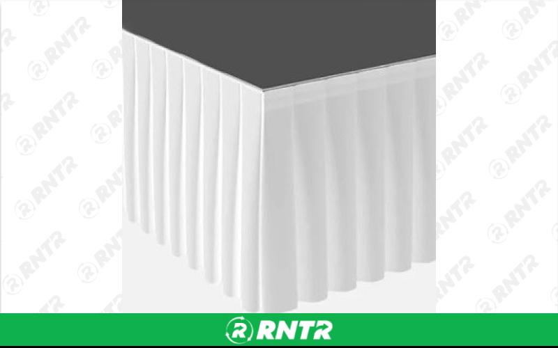 Generic Platform Stage Skirt 12' Long - White – For rent in South Hackensack, New Jersey – Rentastic Party Rental | RNTR.com – Image 2 of 2