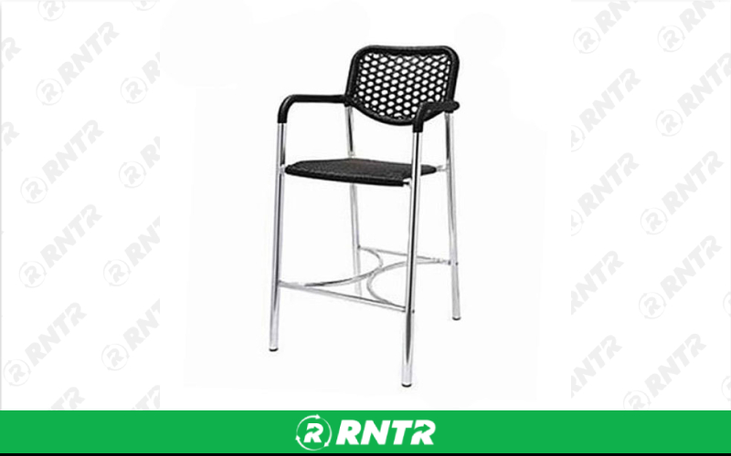 Generic Rattan Stool (Black) – For rent in indianapolis, indiana – Ace Party Rental | RNTR.com – Image 1