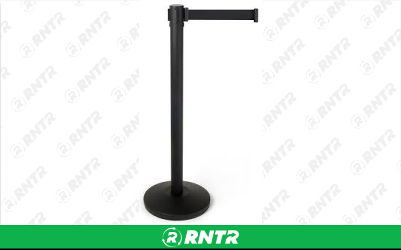 Generic Retractable Stanchion (Black w/ Black Belt) (duplicate) – For rent in indianapolis, indiana – Ace Party Rental | RNTR.com – Image 1