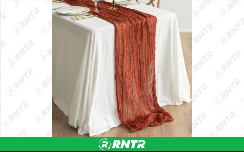 Generic Sahara Table Runner (Rust) – For rent in indianapolis, indiana – Ace Party Rental | RNTR.com – Image 1