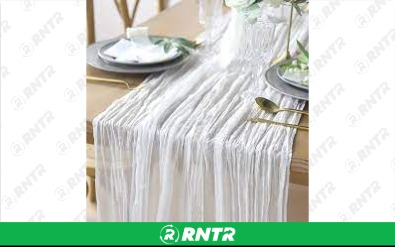 Generic Sahara Table Runner (White) – For rent in indianapolis, indiana – Ace Party Rental | RNTR.com – Image 1