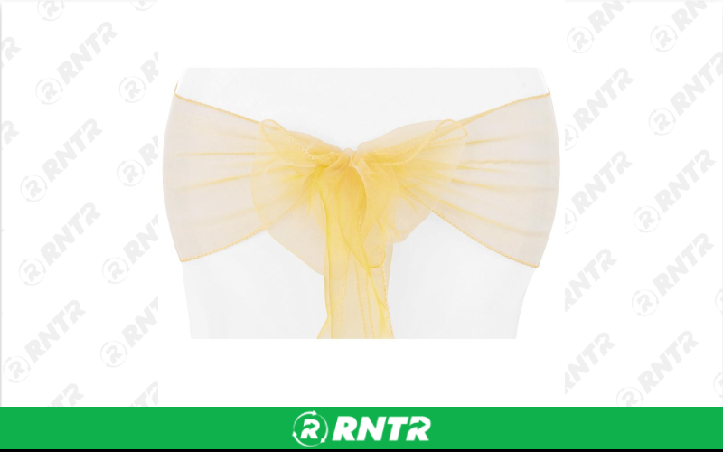 Generic Sash Organza (Gold) – For rent in indianapolis, indiana – Ace Party Rental | RNTR.com – Image 1