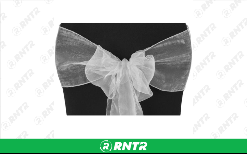 Generic Sash Organza (Silver) – For rent in indianapolis, indiana – Ace Party Rental | RNTR.com – Image 1