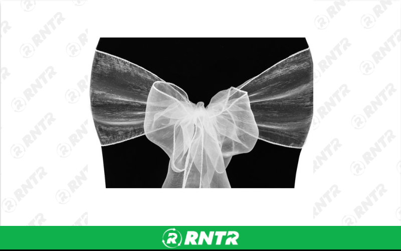 Generic Sash Organza (White) – For rent in indianapolis, indiana – Ace Party Rental | RNTR.com – Image 1