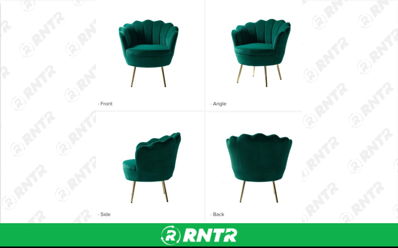 Generic Scalloped Chair (Emerald) – For rent in Indianapolis, Indiana – Ace Party Rental | RNTR.com – Image 2 of 3