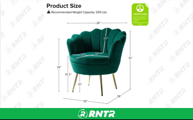 Generic Scalloped Chair (Emerald) – For rent in Indianapolis, Indiana – Ace Party Rental | RNTR.com – Image 3 of 3