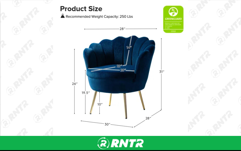 Generic Scalloped Chair (Navy) – For rent in Indianapolis, Indiana – Ace Party Rental | RNTR.com – Image 2 of 3