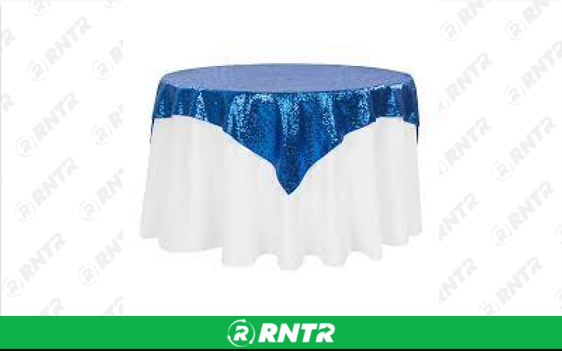 Generic Sequin Overlay (Blue) (L674) – For rent in indianapolis, indiana – Ace Party Rental | RNTR.com – Image 1