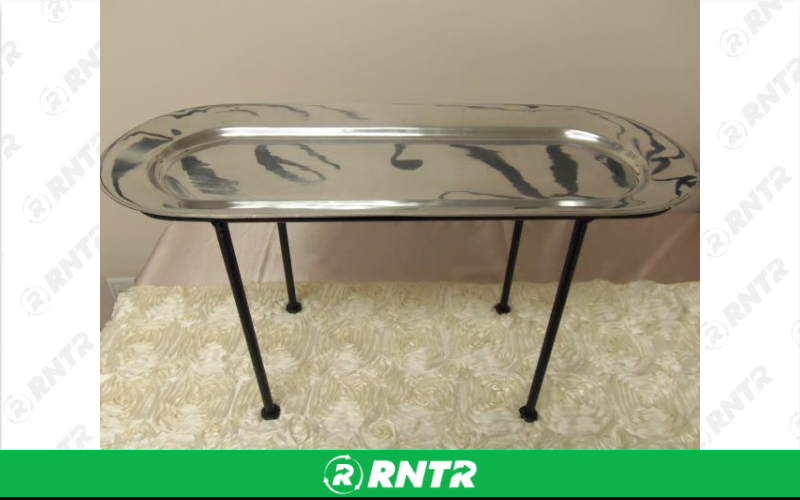 Generic Serving tray -  metal - oblong w/iron stand – For rent in fort-madison, iowa – Complete Rental | RNTR.com – Image 1