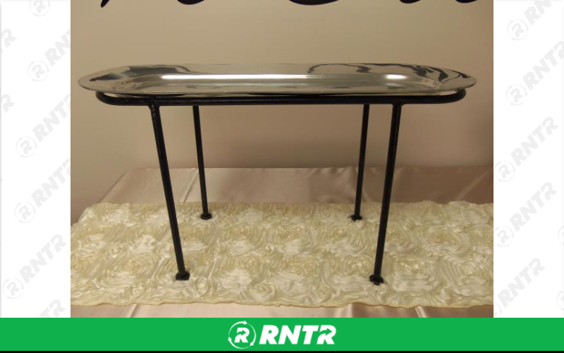Generic Serving tray - metal - oblong w/iron stand – For rent in Fort Madison, Iowa – Complete Rental | RNTR.com – Image 3 of 3