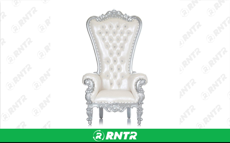 Generic Silver Single Seater Bridal Chair – For rent in south-hackensack, new-jersey – Rentastic Party Rental | RNTR.com – Image 1