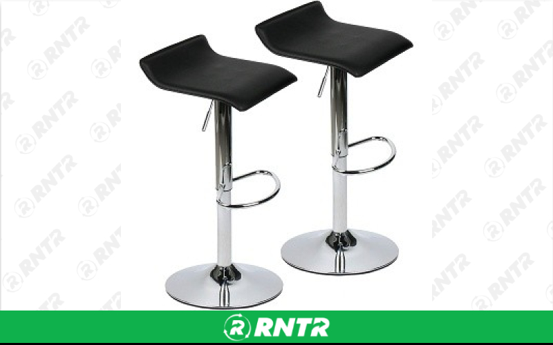 Generic Sleek Leather Bar Stool - Black – For rent in south-hackensack, new-jersey – Rentastic Party Rental | RNTR.com – Image 1