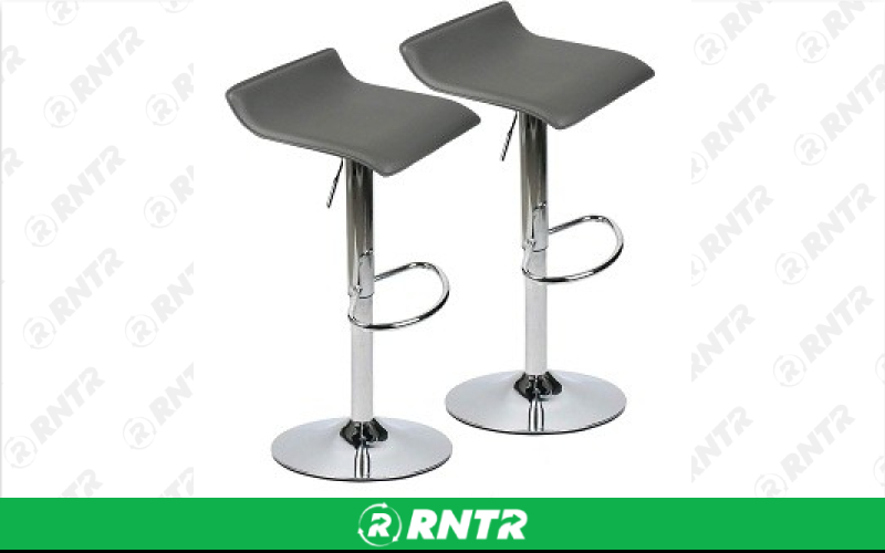 Generic Sleek Leather Bar Stool - Grey – For rent in south-hackensack, new-jersey – Rentastic Party Rental | RNTR.com – Image 1