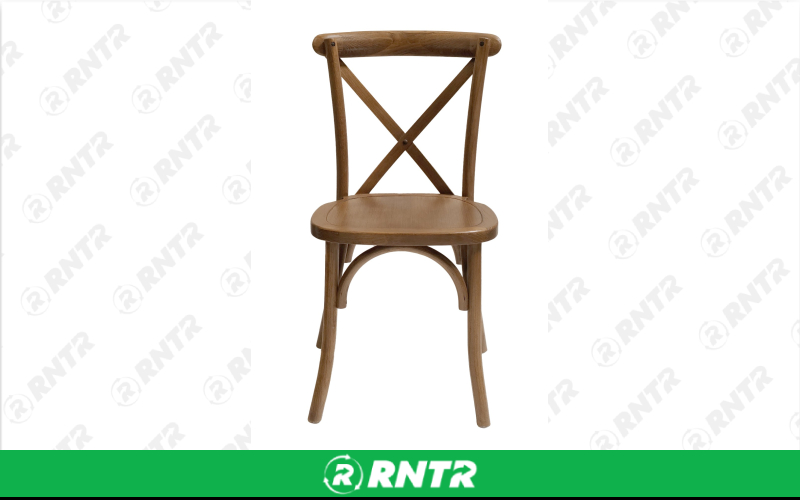 Generic *Sonoma Cross Back Chair - (Dark Walnut) – For rent in indianapolis, indiana – Ace Party Rental | RNTR.com – Image 1