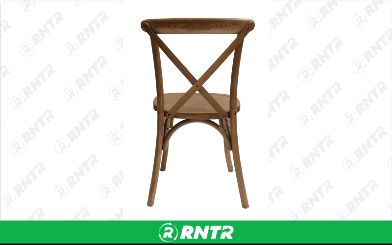 Generic *Sonoma Cross Back Chair - (Dark Walnut) – For rent in Indianapolis, Indiana – Ace Party Rental | RNTR.com – Image 3 of 3