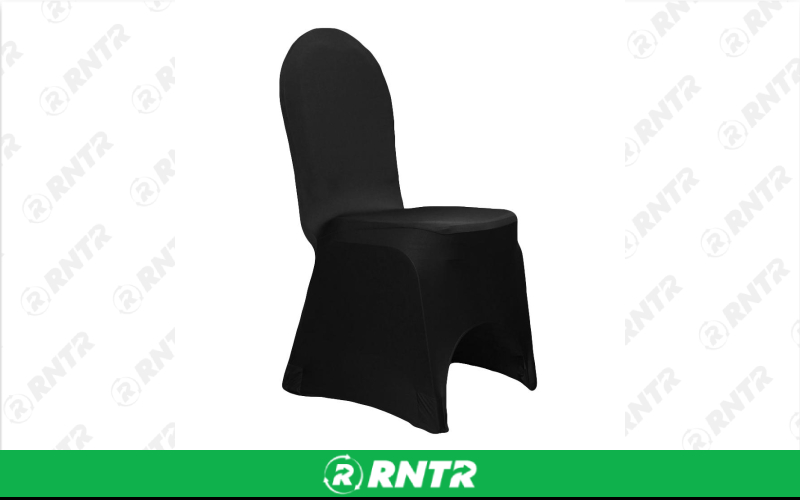 Generic Spandex Chair Cover (Black) (L674) – For rent in indianapolis, indiana – Ace Party Rental | RNTR.com – Image 1
