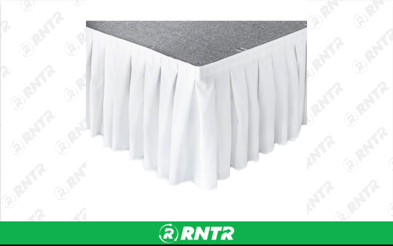 Generic Stage Skirt (White) – For rent in indianapolis, indiana – Ace Party Rental | RNTR.com – Image 1