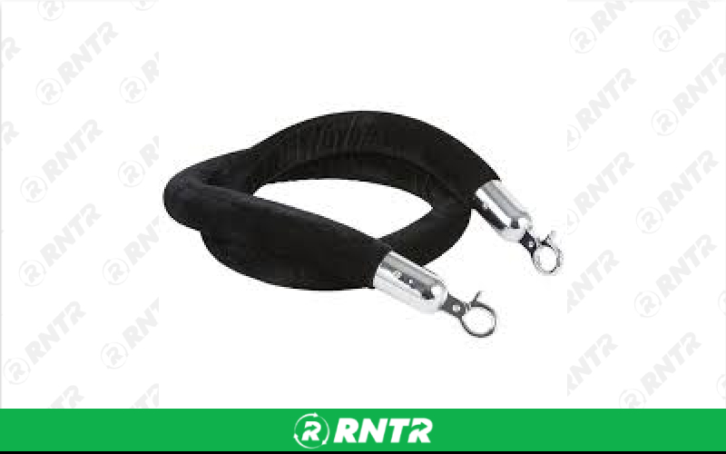 Generic Stanchion Rope (Black w/ Chrome Clasp) – For rent in indianapolis, indiana – Ace Party Rental | RNTR.com – Image 1
