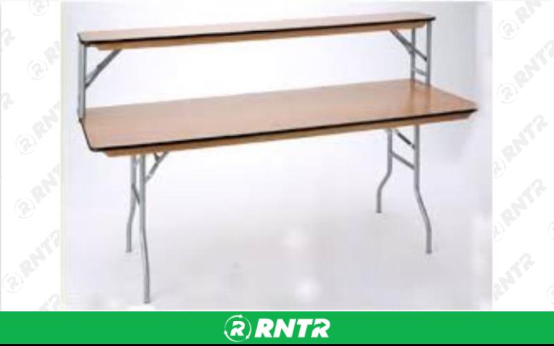 Generic Table -  2 Tiered Banquet Bar Top 8' – For rent in Fort Madison, Iowa – Complete Rental | RNTR.com – Image 2 of 3