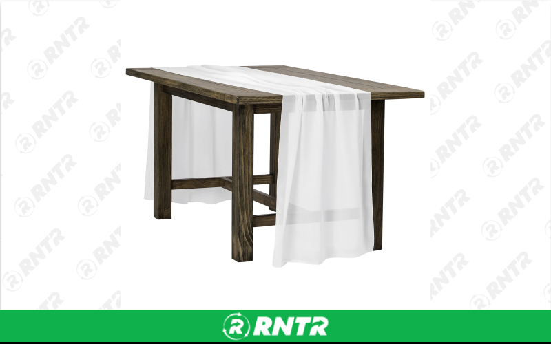Generic Table Runner Chiffon (White) – For rent in indianapolis, indiana – Ace Party Rental | RNTR.com – Image 1