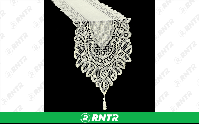 Generic Table Runner Crochet (White) – For rent in indianapolis, indiana – Ace Party Rental | RNTR.com – Image 1