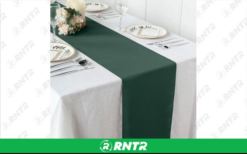 Generic Table Runner Polyester (Hunter Green) – For rent in indianapolis, indiana – Ace Party Rental | RNTR.com – Image 1