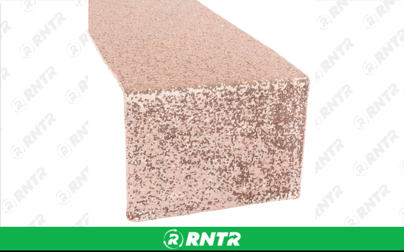 Generic Table Runner (Rose Gold) (L674) – For rent in indianapolis, indiana – Ace Party Rental | RNTR.com – Image 1