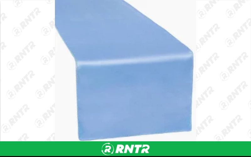 Generic Table Runner Satin (Cornflower Blue) – For rent in indianapolis, indiana – Ace Party Rental | RNTR.com – Image 1