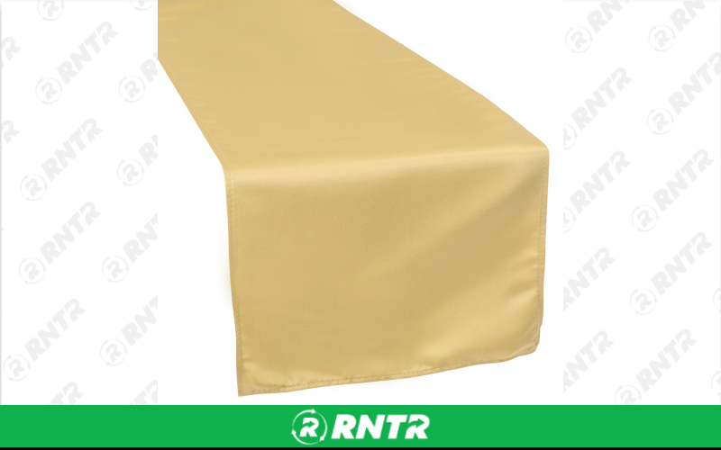 Generic Table Runner Satin (Gold) – For rent in indianapolis, indiana – Ace Party Rental | RNTR.com – Image 1