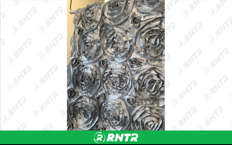 Generic Table Runner (Silver Rosette) (L674) – For rent in indianapolis, indiana – Ace Party Rental | RNTR.com – Image 1