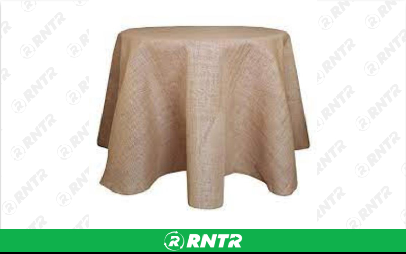 Generic Tablecloth 120 Round - Burlap – For rent in fort-madison, iowa – Complete Rental | RNTR.com – Image 1