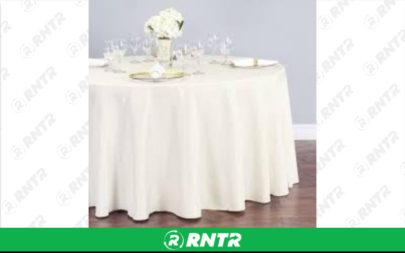 Generic Tablecloth 120 Round - Ivory – For rent in fort-madison, iowa – Complete Rental | RNTR.com – Image 1