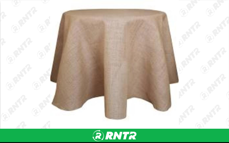 Generic Tablecloth burlap 60R – For rent in fort-madison, iowa – Complete Rental | RNTR.com – Image 1