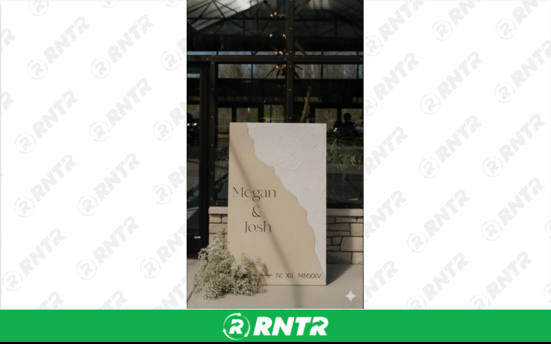 Generic Textured Welcome Sign – For rent in indianapolis, indiana – Ace Party Rental | RNTR.com – Image 1