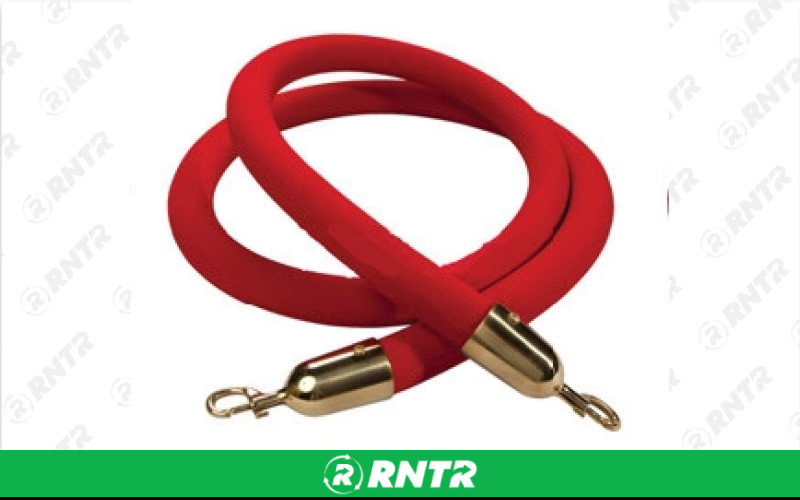 Generic Thick Stanchion Rope (Red w/ Gold Clasp) – For rent in indianapolis, indiana – Ace Party Rental | RNTR.com – Image 1