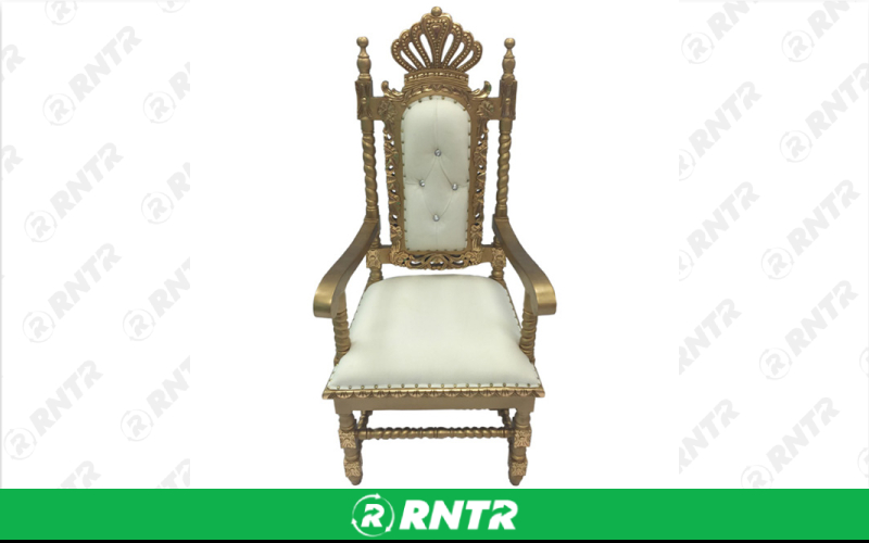 Generic Throne Chair - Kings (Gold) – For rent in indianapolis, indiana – Ace Party Rental | RNTR.com – Image 1