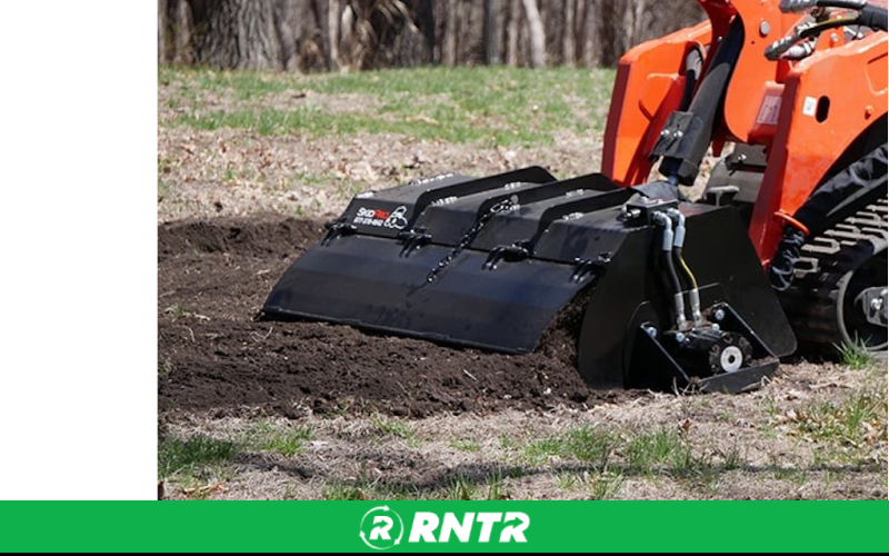 Skid Pro Tiller - Skid Pro Mini 48 Tiller Attachment (#45) – For rent in bridgeton, new-jersey – South Jersey Equipment Rentals, LLC | RNTR.com – Image 1