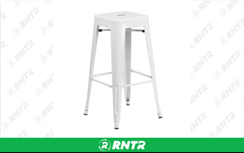 Generic Tolix Metal Barstool - White – For rent in south-hackensack, new-jersey – Rentastic Party Rental | RNTR.com – Image 1