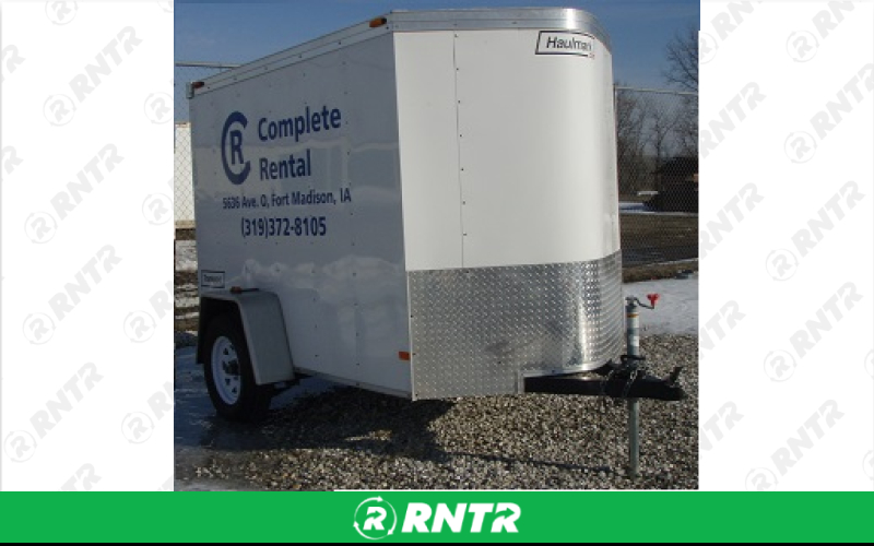 Generic Trailer -  Enclosed -  5' x 11' White – For rent in fort-madison, iowa – Complete Rental | RNTR.com – Image 1