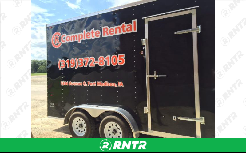 Generic Trailer -  Enclosed 7' x 14' Blue – For rent in fort-madison, iowa – Complete Rental | RNTR.com – Image 1