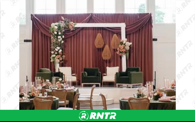 Generic Velour Drape 12' (Copper) – For rent in indianapolis, indiana – Ace Party Rental | RNTR.com – Image 1